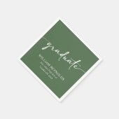 Serviette En Papier Script moderne Diplôme photo simple (Coin)