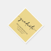 Serviette En Papier Script moderne Diplôme photo simple (Coin)