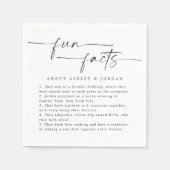 Serviette En Papier Script moderne Fun Faits Mariage Napkins (Devant)