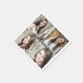 Serviette En Papier Script moderne GRADUATE 4 photo Collage (Coin)