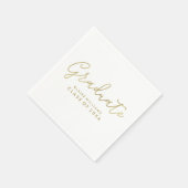 Serviette En Papier Script moderne Graduation personnalisée (Coin)