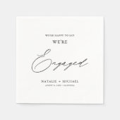 Serviette En Papier Script moderne Nous sommes engagés pour l'engageme (Devant)