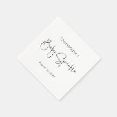 Serviette En Papier Script moderne saupoudrage bébé (Coin)