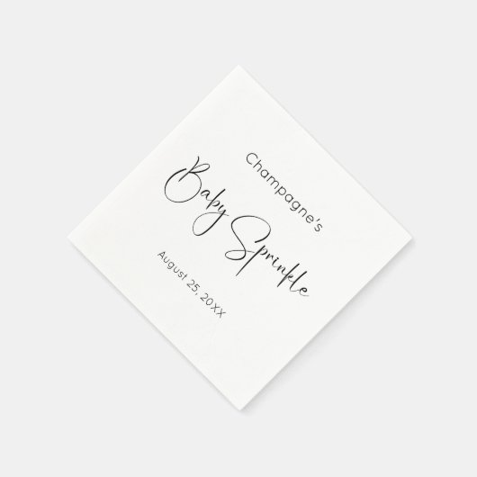 Serviette En Papier Script moderne saupoudrage bébé (Coin)