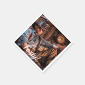 Serviette En Papier Script photo de 40e anniversaire (Coin)