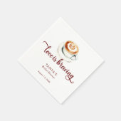 Serviette En Papier Script pour une fête de mariage autour du café Lov (Coin)