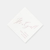 Serviette En Papier Script Rose Whimsical C'est un Baby shower fille (Coin)