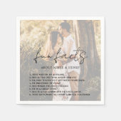 Serviette En Papier Script rustique Photo Mariage moderne (Devant)