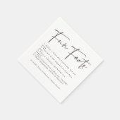 Serviette En Papier Script Stylé | Faits Amusants sur la Nuance de Vio (Coin)