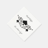 Serviette En Papier Scroll de style tatouage Black Spades Thunder_Cove (Coin)