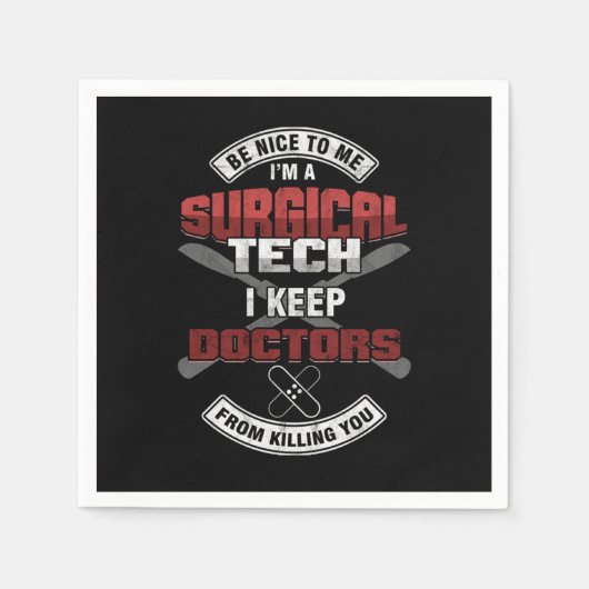 Serviette En Papier Scrub Surgical Technologist Technician Surgeon Med (Devant)