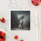 Serviette En Papier Scruffy City Street Cat (En situation)