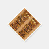 Serviette En Papier Sculpture Gold Tiki Thunder_Cove (Coin)