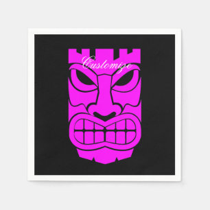 Serviette En Papier Sculpture Tiki rose Thunder_Cove