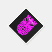 Serviette En Papier Sculpture Tiki rose Thunder_Cove (Coin)