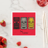 Serviette En Papier Sculptures Triple Tiki Thunder_Cove (En situation)
