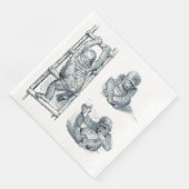 Serviette En Papier Se Poser Autour - Young Ape Gorilla (Coin)