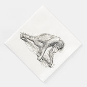 Serviette En Papier Se Poser Autour - Young Ape Gorilla (Coin)