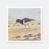Serviette En Papier Sea Bird Oystercatcher Beach Wildlife Paper Napkin (Devant)