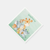 Serviette En Papier Sea Green Watercolor Cute (Coin)