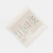 Serviette En Papier Sea Shell Menu Beach Wedding Papier Napkins (Coin)