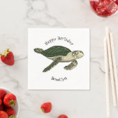 Serviette En Papier Sea turtle cartoon (En situation)