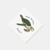 Serviette En Papier Sea turtle cartoon (Coin)