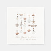 Serviette En Papier Sea You Bientôt Boho Beach Baby shower (Devant)