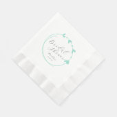 Serviette En Papier Seafoam simple coeur Fête des mariées couronne (Coin)
