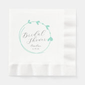 Serviette En Papier Seafoam simple coeur Fête des mariées couronne (Devant)