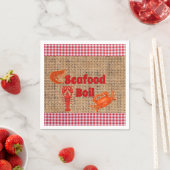Serviette En Papier Seafood Boy Party (En situation)