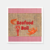 Serviette En Papier Seafood Boy Party (Devant)