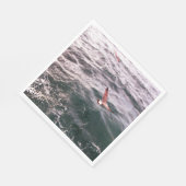 SERVIETTE EN PAPIER SEAGULL VOLANT AU-DESSUS DES VAGUES MARITIMES (Coin)