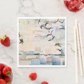 Serviette En Papier SeaGulls in Flight" Papier découpé par Willowcatde (En situation)