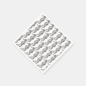 Serviette En Papier Seahorse Black (Coin)