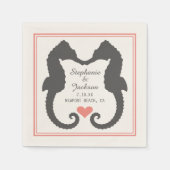 Serviette En Papier Seahorse Heart (Devant)