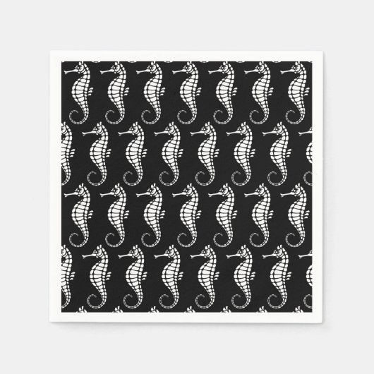 Serviette En Papier Seahorse White (Devant)