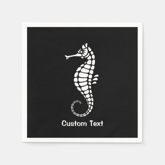 Serviette En Papier Seahorse White (Devant)