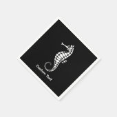 Serviette En Papier Seahorse White (Coin)
