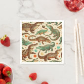 Serviette En Papier Seamlees d'alligator vintages (En situation)