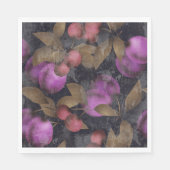 Serviette En Papier Seamless dark plum fruits purple berries cherry (Devant)
