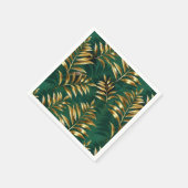 Serviette En Papier Seamless pattern with golden ferns (Coin)