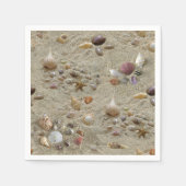 Serviette En Papier Seashell à Beach Sand (Devant)