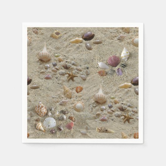 Serviette En Papier Seashell à Beach Sand (Devant)