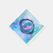 Serviette En Papier Seashell Fit pour une Parties scintillant de sirèn (Coin)