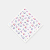 Serviette En Papier Seashell Pattern Party (Coin)