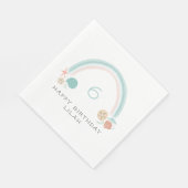 Serviette En Papier Seashell Rainbow Nautic Anniversaire (Coin)