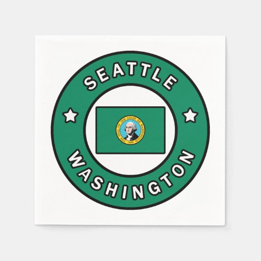 Serviette En Papier Seattle Washington (Devant)
