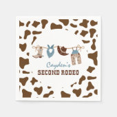 Serviette En Papier Second Rodeo Western Cowboy 2e anniversaire (Devant)