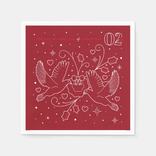 Serviette En Papier Seconde Jour de Noël Papier de Noël (Devant)